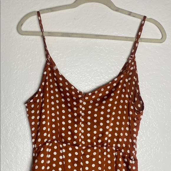 Glamaker Polka Dot Brown Wrap Dress Size L - Picture 9 of 12